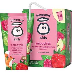 Foto van Innocent kids smoothies strawberries, raspberries & apples 4 x 150ml bij jumbo