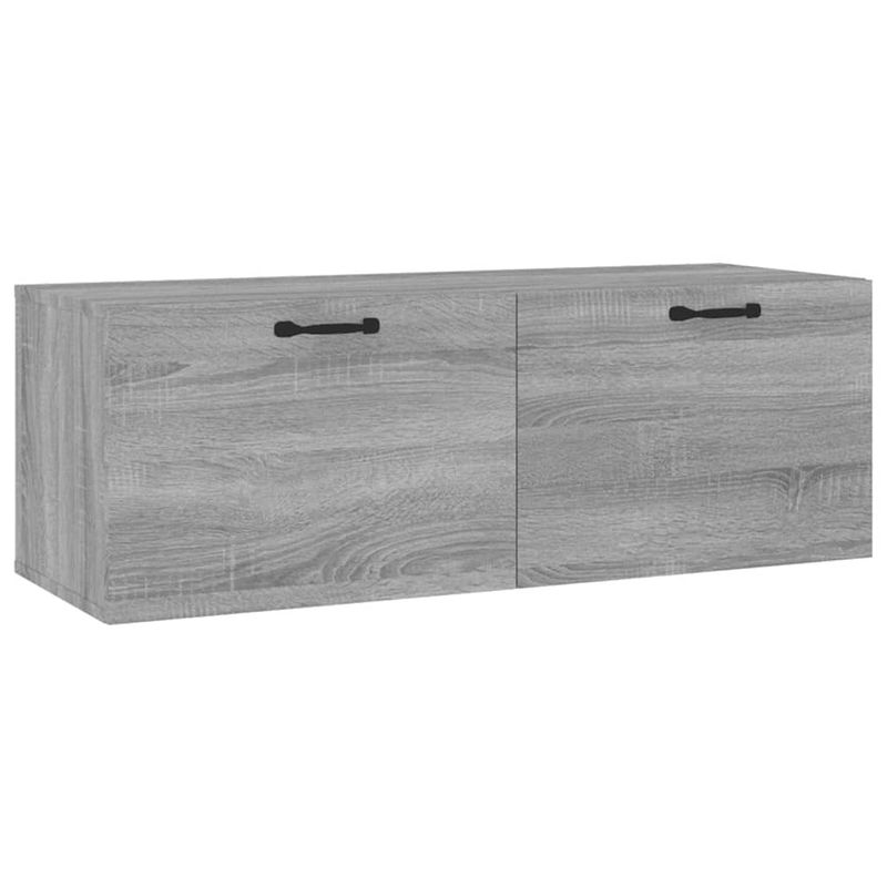 Foto van Vidaxl wandkast 100x36,5x35 cm bewerkt hout grijs sonoma eikenkleurig