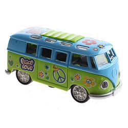 Foto van Toi-toys flowerpower die-cast bus groen/blauw