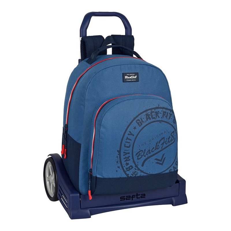 Foto van Schoolrugzak met wielen blackfit8 stamp blauw 15 l