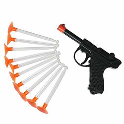 Foto van Politie/soldaten speelgoed set - pistool met zuignap pijltjes - voor kinderen - plastic - speelgoedpistool