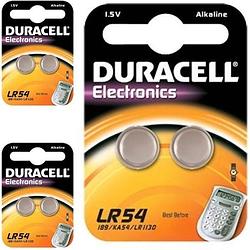 Foto van 6 stuks ( 3 blisters a 2st) - duracell g10 / lr54 / 189 / ag10 alkaline knoopcel batterij