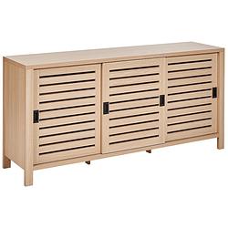 Foto van Beliani randa - sideboard-lichte houtkleur-vezelplaat