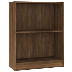 Foto van The living store boekenkast - compact en functioneel - afmeting- 60 x 24 x 74.5 cm - kleur- bruineiken