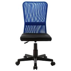 Foto van The living store bureaustoel mesh - 44 x 52 x 90 cm - zwart/blauw