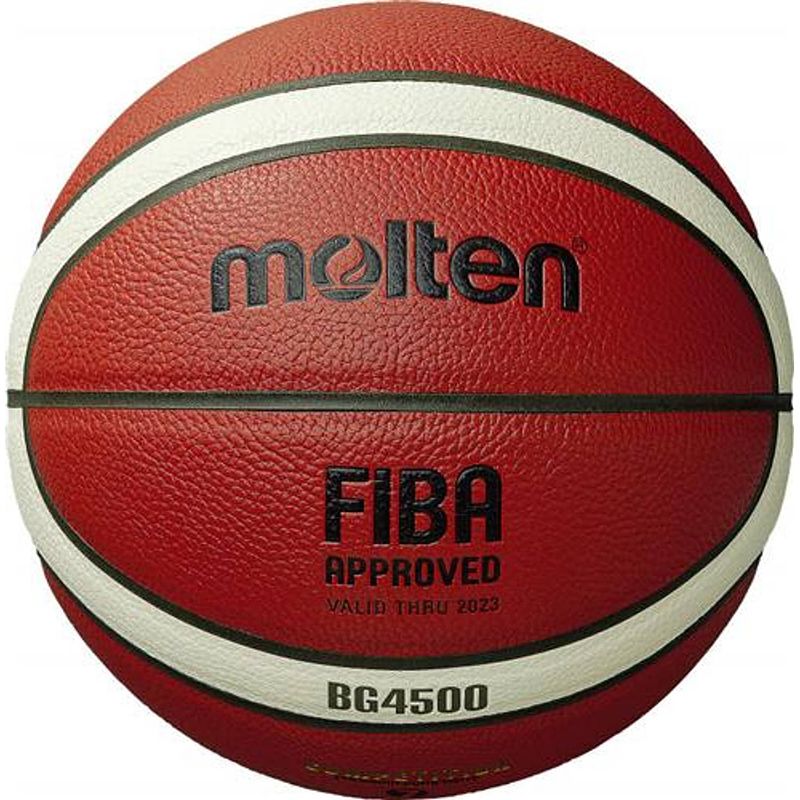 Foto van Molten basketbal wedstrijd bg4500 leer rood maat 6