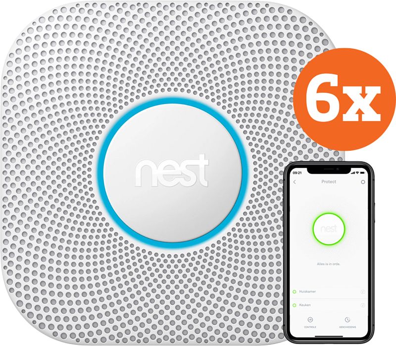 Foto van Google nest protect v2 batterij 6-pack