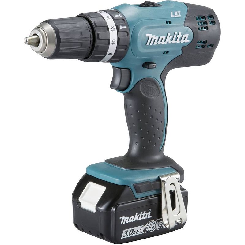 Foto van Makita makita accu-klopboor/schroefmachine incl. 2 accus, incl. lader, incl. koffer