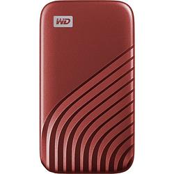 Foto van Wd my passport 2 tb externe ssd harde schijf (2,5 inch) usb-c rood wdbagf0020brd-wesn