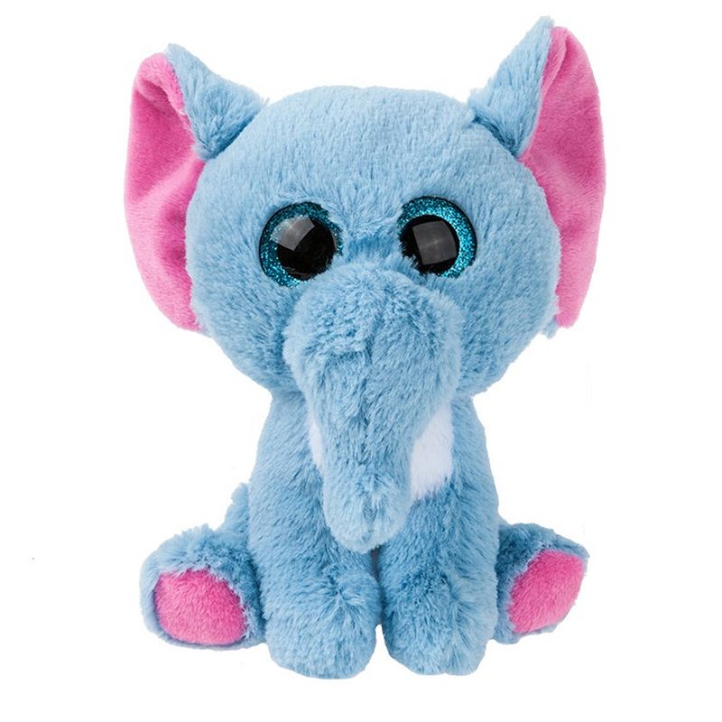 Foto van Kamparo pluchen knuffel olifant 16 cm blauw