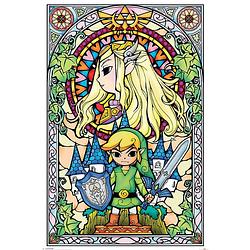 Foto van Pyramid the legend of zelda stained glass poster 61x91,5cm