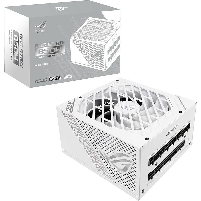 Foto van Asus rog strix 850g white edition pc netvoeding 850 w atx 80 plus gold