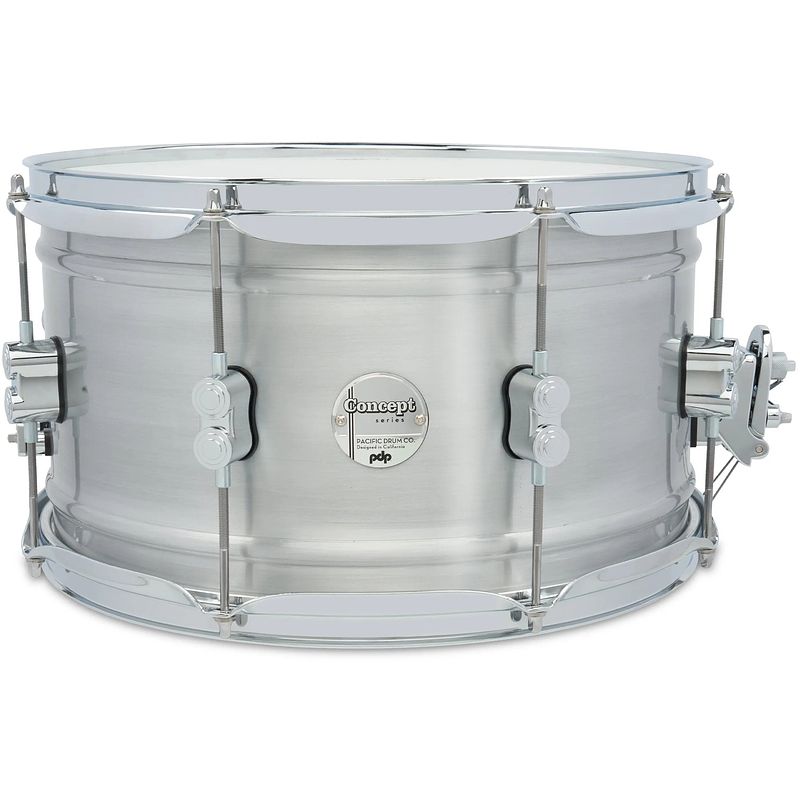 Foto van Pdp drums concept series brushed aluminum 14 x 8 inch snaredrum