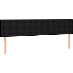 Foto van The living store boxspring bed - led - 203x200x78/88 cm - zwart