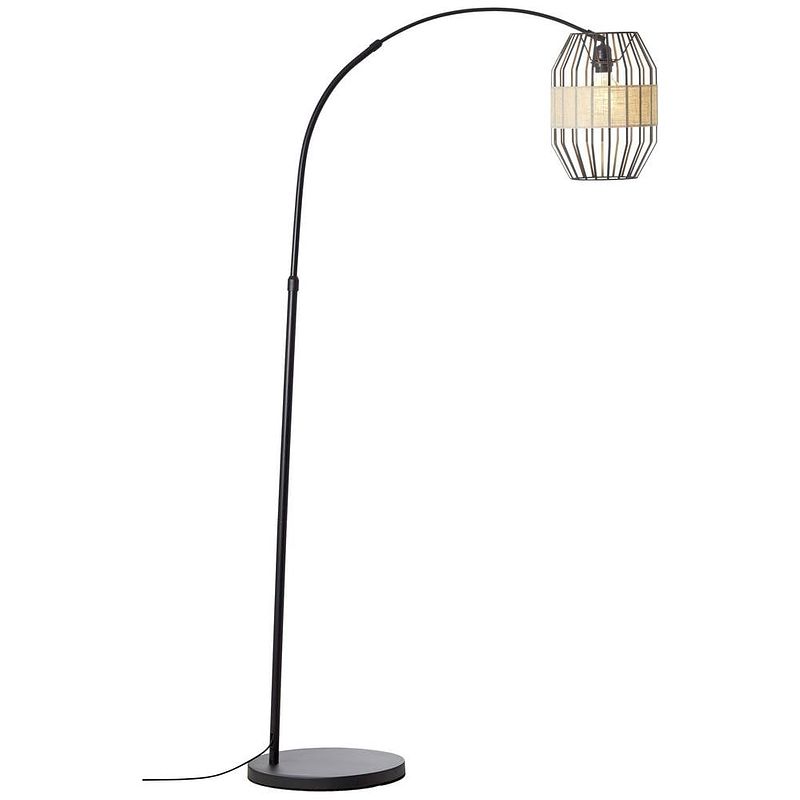 Foto van Brilliant slope 93149/76 staande lamp e27 zwart, natuur