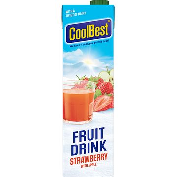 Foto van Coolbest fruitdrink strawberry 1l bij jumbo