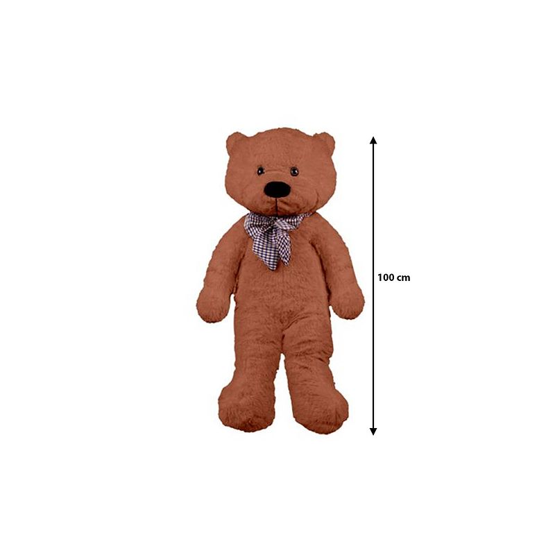 Foto van Grote knuffelbeer 100cm donkerbruin teddybeer knuffel