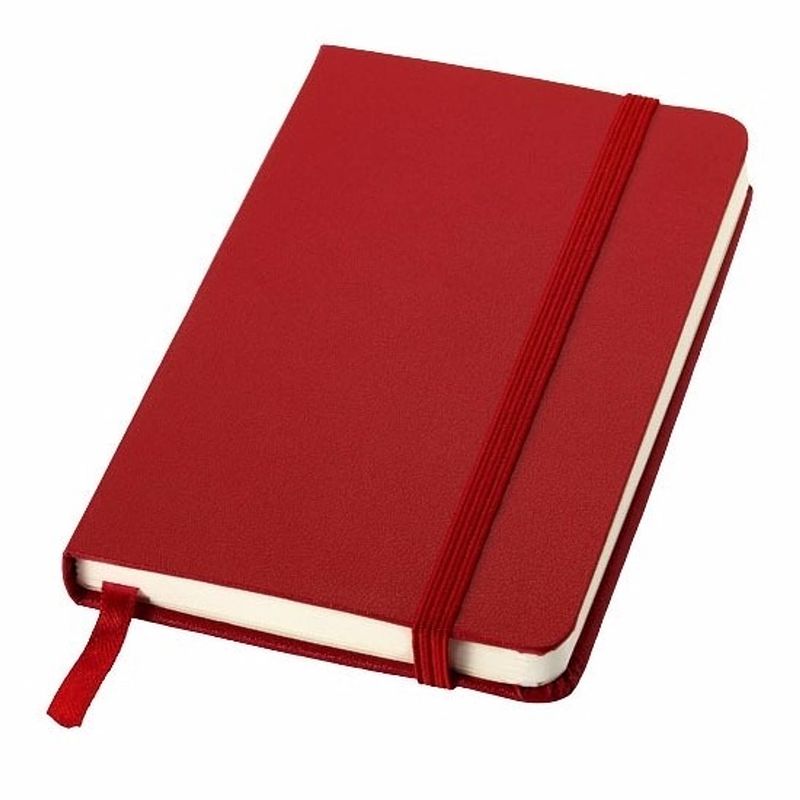 Foto van Rood pocket luxe schriften/notitieblokjes gelinieerd a6 formaat - notitieboek