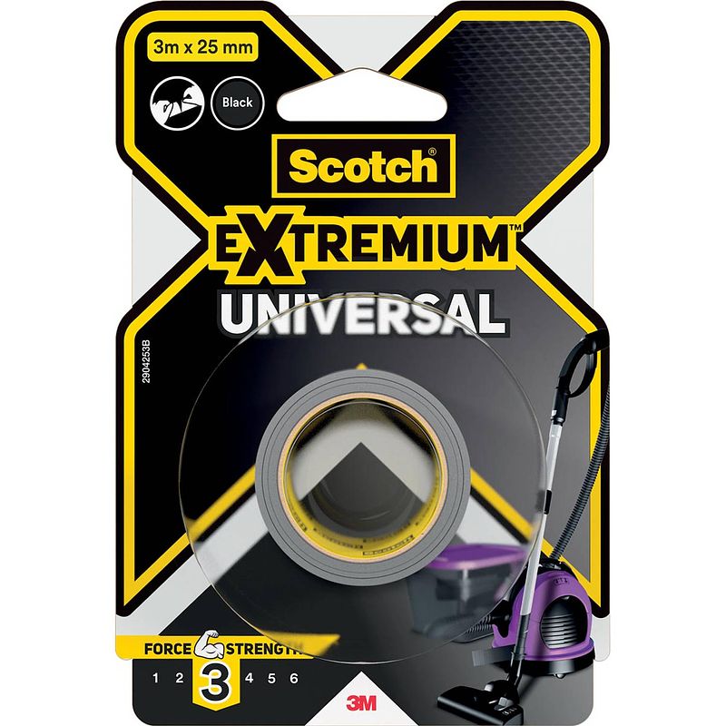 Foto van Scotch ducttape extremium universal, ft 25 mm x 3 m, zwart