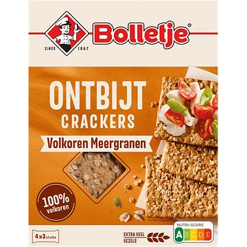 Foto van Bolletje ontbijtcrackers volkoren meergranen 4 x 3 stuks 250g bij jumbo