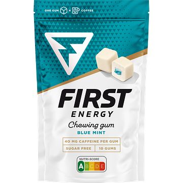 Foto van First energy gum blue mint 24g bij jumbo