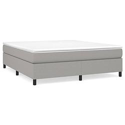 Foto van The living store boxspringbed - bed - afmetingen- 203 x 160 x 35 cm - ken- duurzaam - pocketvering - middelharde