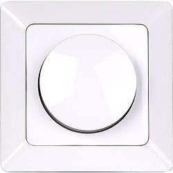 Foto van Led dimmer - aigi - inbouw - enkel knop - 3-60w - incl. afdekraam - wit