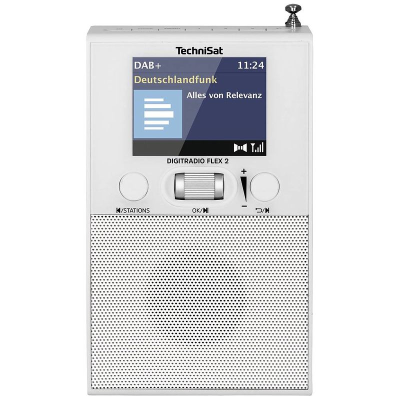 Foto van Technisat digitradio flex 2 stopcontactradio dab+, vhf (fm) bluetooth, dab+, fm incl. luidspreker, wekfunctie wit