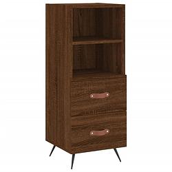 Foto van Infiori dressoir 34,5x34x90 cm bewerkt hout bruineikenkleurig