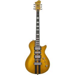 Foto van Hagstrom ultra max special blockbuster yellow metallic elektrische gitaar