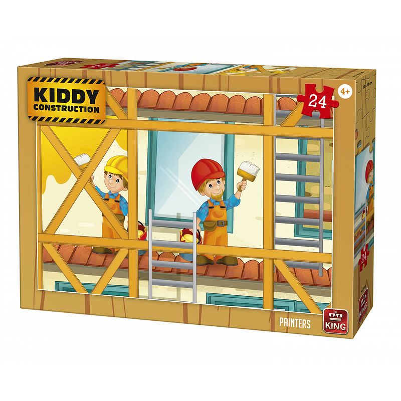 Foto van King international legpuzzel kiddy construction painters 24 stukjes