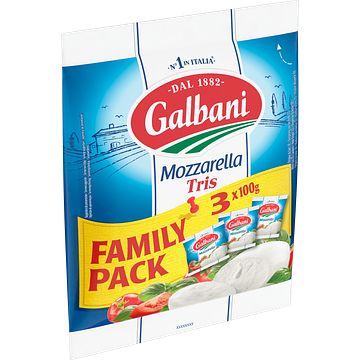 Foto van Galbani mozzarella tris family pack 300g (3 x 100g) bij jumbo