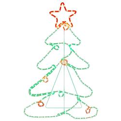 Foto van Vidaxl kerstfiguur boom met 144 led'ss 88x56 cm