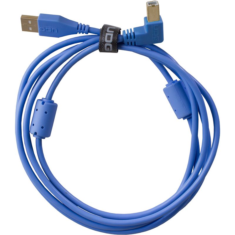 Foto van Udg u95004lb audio kabel usb 2.0 a-b haaks blauw 1m