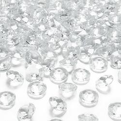 Foto van Hobby/decoratie nep diamantjes/steentjes - 50x - transparant - d1,2 x h0,7 cm - hobbydecoratieobject
