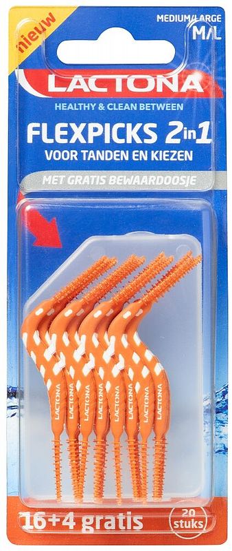 Foto van Lactona flexpicks 2in1 m/l tandenstokers