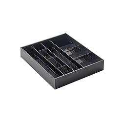 Foto van Yamazaki extendable diagonal cutlery tray - tower - black