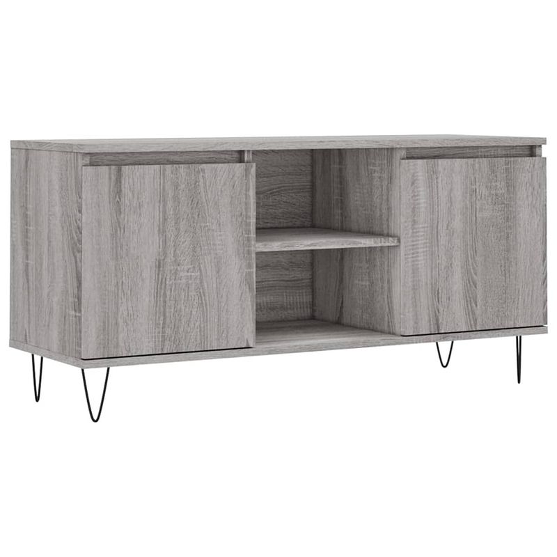 Foto van Vidaxl tv-meubel 104x35x50 cm bewerkt hout grijs sonoma eikenkleurig