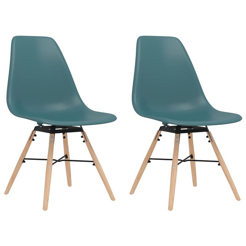 Foto van Vidaxl eetkamerstoelen 2 st pp turquoise