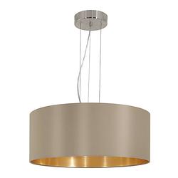 Foto van Eglo maserlo hanglamp - e27 - ø 53 cm - taupe/goud