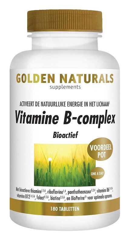 Foto van Golden naturals vitamine b-complex tabletten