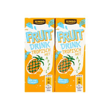 Foto van Jumbo fruitdrink tropisch met appel 10 x 200ml