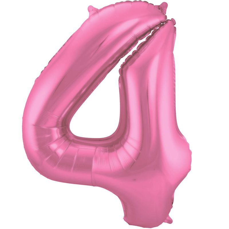 Foto van Folat cijferballon 4 folie 86 cm roze