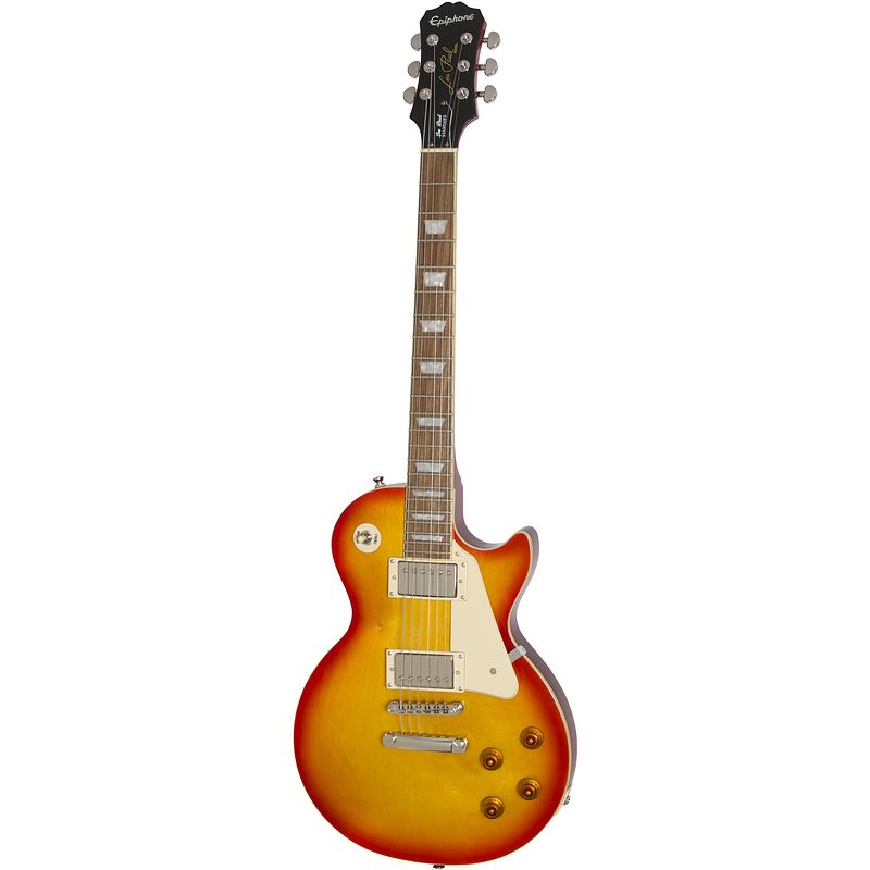 Foto van Epiphone les paul standard faded cherry burst elektrische gitaar