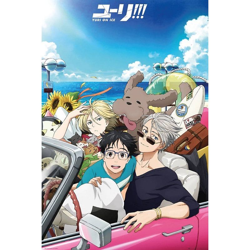 Foto van Gbeye yuri on ice car poster 61x91,5cm