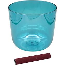 Foto van Sela infinity crystal singing bowl 440 hz g4 cyan klankschaal