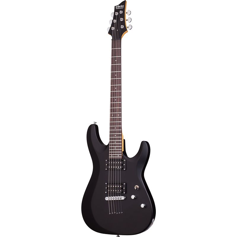 Foto van Schecter c-6 deluxe satin black elektrische gitaar