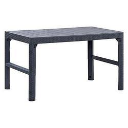 Foto van Allibert verstelbare tafel lyon - grijs - 116x71,5x40/66 cm - leen bakker