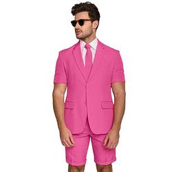 Foto van Opposuits verkleedpak zomer mr. pink heren polyester roze