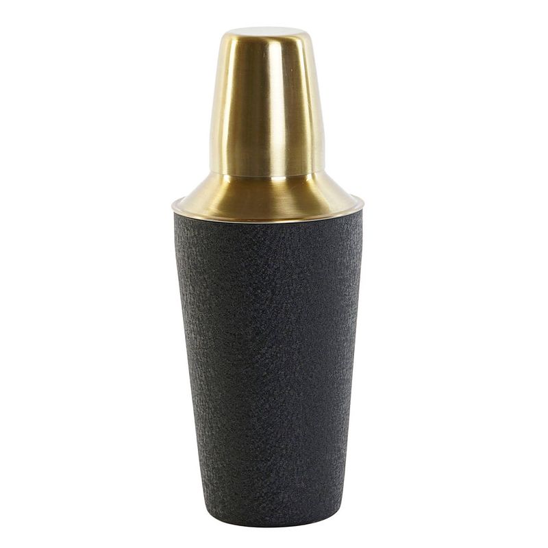 Foto van Casa di elturo cocktailshaker glam - rvs - zwart/goud - ø 9,5 x h 22 cm